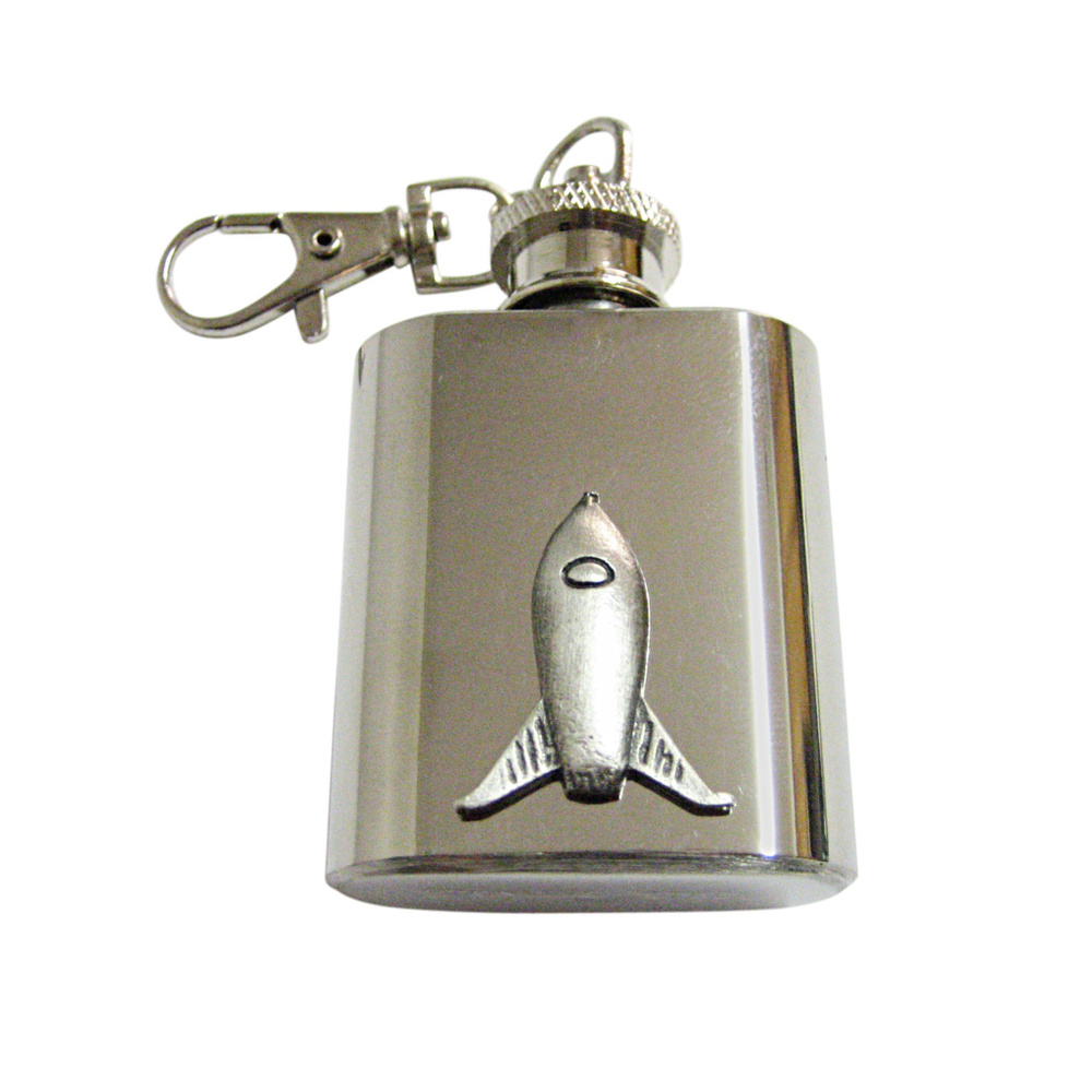 Rocket Ship Keychain Flask